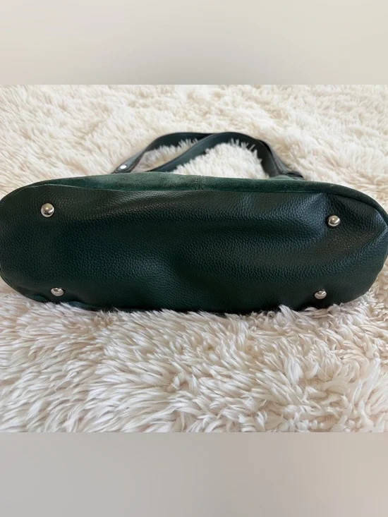 Tignanello Forest Green Suede Shoulder Bag - Picture 3 of 7